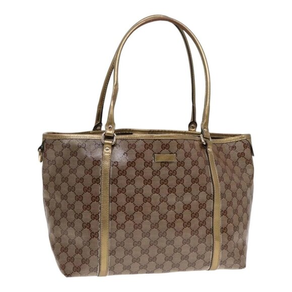 GUCCI GG Crystal Tote Bag Gold Tone Gold 197958 Auth ki4759 - Picture 1 of 16